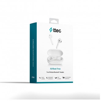 Bluetooth-гарнітура Ttec AirBeat Free True Wireless Headsets White 
 
Отправка д. . фото 8