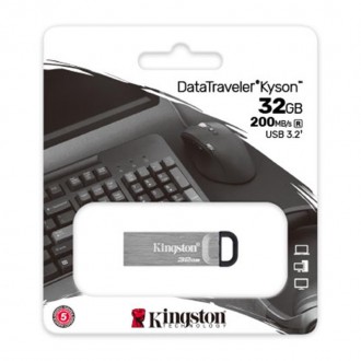 Флеш-накопичувач USB3.2 32GB Kingston DataTraveler Kyson Silver/Black 
 
Отправк. . фото 4