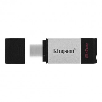 Флеш-накопичувач USB3.2 64GB Type-C Kingston DataTraveler 80 Grey/Black 
 
Отпра. . фото 4