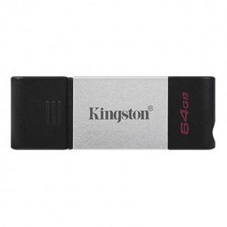 Флеш-накопичувач USB3.2 64GB Type-C Kingston DataTraveler 80 Grey/Black 
 
Отпра. . фото 2