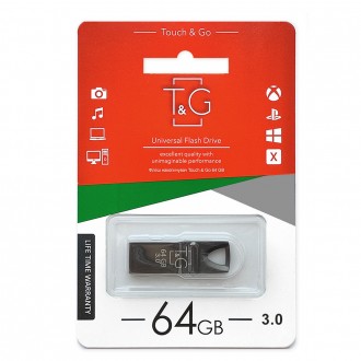 Флеш-накопичувач USB3.0 64GB TG 117 Metal Series Black 
 
Отправка данного товар. . фото 3