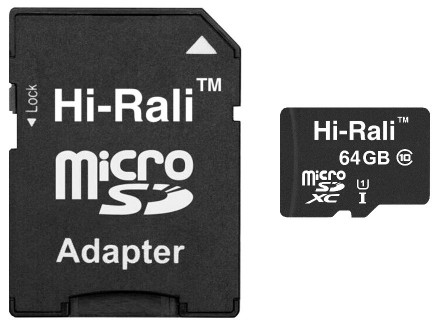 Карта пам`ятi MicroSDXC 64GB Class 10 Hi-Rali + SD-adapter 
 
Отправка данного т. . фото 2