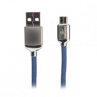Кабель Cablexpert USB 2.0 A - microUSB, преміум, 1м, синій 
 
Отправка данного т. . фото 2