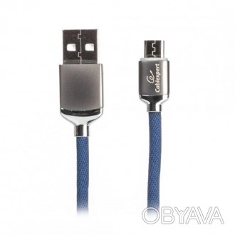 Кабель Cablexpert USB 2.0 A - microUSB, преміум, 1м, синій 
 
Отправка данного т. . фото 1