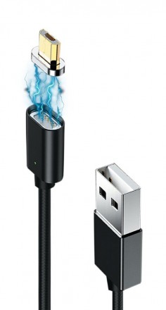 Кабель Grand-X USB-microUSB, магнітний, 1м, Black 
 
Отправка данного товара про. . фото 2