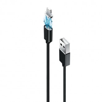Кабель Grand-X USB-Lightning, магнітний, 1м, Black 
 
Отправка данного товара пр. . фото 4