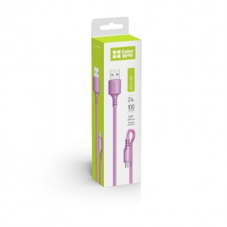 Кабель ColorWay USB-microUSB, soft silicone, 2.4А, 1м, Purple 
 
Отправка данног. . фото 8