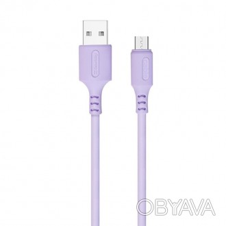 Кабель ColorWay USB-microUSB, soft silicone, 2.4А, 1м, Purple 
 
Отправка данног. . фото 1