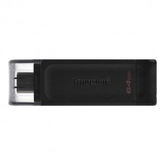Флеш-накопичувач USB3.2 64GB Type-C Kingston DataTraveler 70 Black 
 
Отправка д. . фото 2