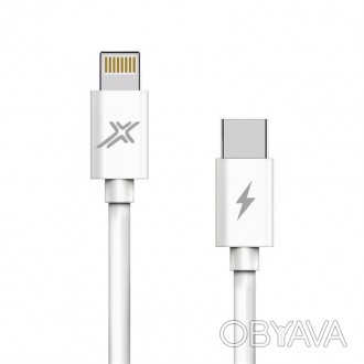 Кабель Grand-X USB-C-Lightning, Power Delivery, 20W, 1м, White 
 
Отправка данно. . фото 1