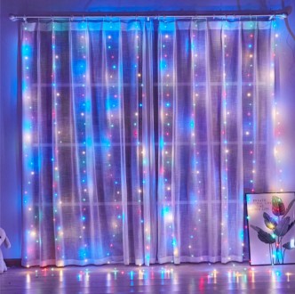 
Гірлянда водоспад новорічна штора Різнобарвна Xmas LED 2M*2M 200-WW-2
 
 
 
 
 . . фото 6