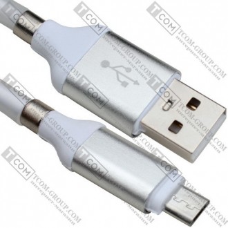 Шнур штекер USB А — штекер micro USB, магнітна змотка, 1 м, білий
Шнур призначен. . фото 7