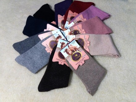 Зимние теплые женские носки, производство Китай. Хорошее качество нитки и плетен. . фото 3