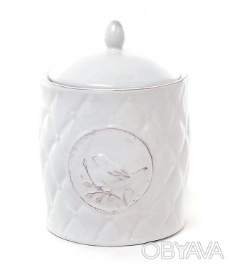 Сахарница "Птица" из серии керамической посуды "Leeds Ceramics" с крышкой. Объем. . фото 1