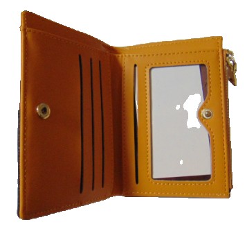Компактный женский кошелек на кнопке с отделением для монет 
Внутри 1 большое от. . фото 3