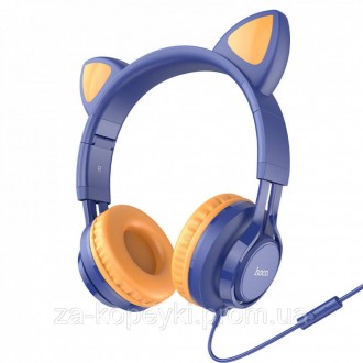 Качественные наушники HOCO Cat Ear Headphones W36 – яркие и красивые, отличный п. . фото 7