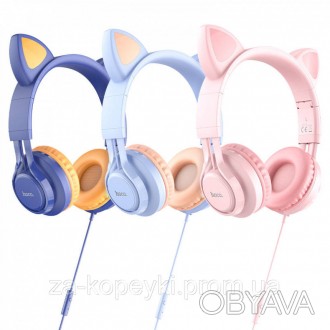 Качественные наушники HOCO Cat Ear Headphones W36 – яркие и красивые, отличный п. . фото 1