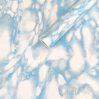 Самоклеющаяся пленка голубой мрамор 0,45х10м (36019)
Пленка на самоклейке идеаль. . фото 1
