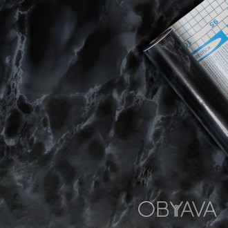 Самоклеющаяся пленка черный мрамор 0,45х10м (36000)
Пленка на самоклейке идеальн. . фото 1