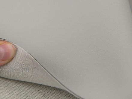Автомобільний шкірозамінник сірий теплий 15535/2, на тканинній основі, ширина 16. . фото 4