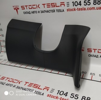 Накладка декоративная под руль левая PUR MAMMOTH (КОЖА ЧЕРНАЯ ) Tesla model X S . . фото 2