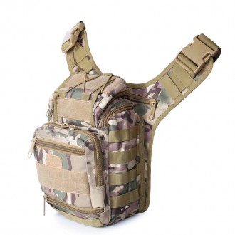 Сумка тактическая через плечо AOKALI Outdoor A25 Camouflage CP камуфляжная с рег. Київ. фото 1 Сумка тактическая через плечо AOKALI Outdoor A25 Camouflage CP камуфляжная с рег. Київ. фото 1
