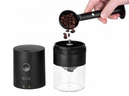 Кофемолка аккумуляторная ECG KM 150 Minimo Black для измельчения кофейных зерен
. . фото 3