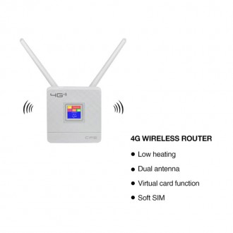 4G роутер WiFi с SIM картой WavLink CPE-4G, LCD дисплей, 300 Мбит/с, покрытие до. . фото 5
