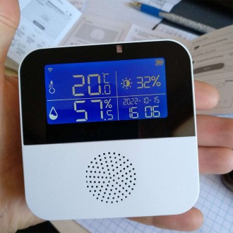 Электронный WiFi термометр ThermoPro Home, гигрометр, датчик освещённости, часы . . фото 10