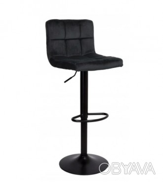 Барный стул хокер велюровый Hoker MONZO. Цвет черный с черной ножкой.
Элегантный. . фото 1