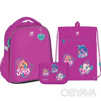 Набір шкільний Kite SET_LP22-555S рюкзак + пенал + сумка для взуття — базовий ка. . фото 1