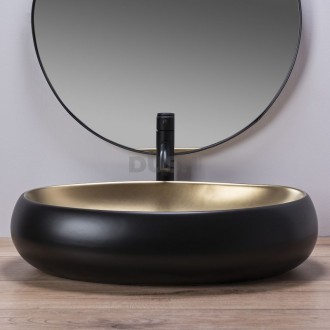 Умывальник Melania Black / Gold идеально подходящий для современных ванных комна. . фото 6