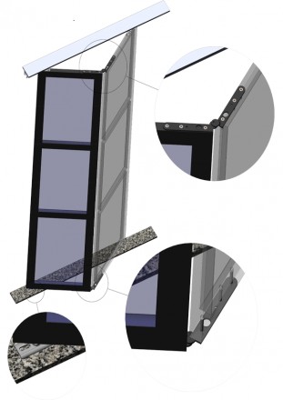 Комплект підвісної системи для дверей-книжка Новатор 100.
 
 
Дозволяє змінімізі. . фото 4