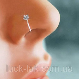 
Кольцо, серьга пирсинг для носа цветок с кристаллами
Размер: 0.8x6 мм (ширина ц. . фото 5