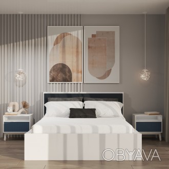 Кровать двуспальная Флоренция – это сочетание стиля и комфорта. Современный диза. . фото 1