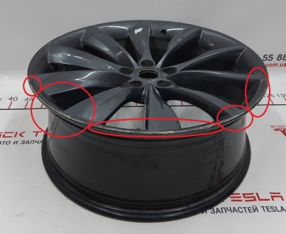 Диск колёсный GREY TURBINE 21x8.5 J с повреждением Tesla model S, model S REST 1. . фото 4