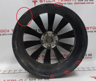 Диск колёсный GREY TURBINE 21x8.5 J с повреждением Tesla model S, model S REST 1. . фото 3