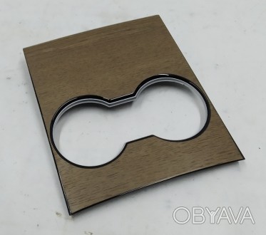1Декоративная накладка подстаканника центральной консоли WOOD (дерево) Tesla mod