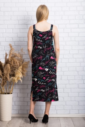
Летнее платье сарафан производство Турция. Крой прямой, длина средняя, юбка пря. . фото 3