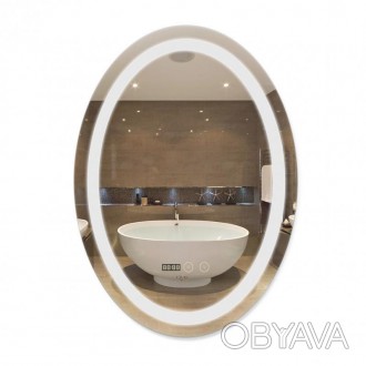 Зеркало Qtap Mideya 500х700 (DC-B805) QT2078B805W укомплектовано светодиодной LE. . фото 1