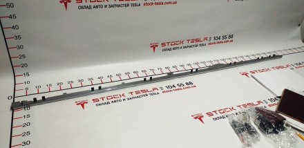 Молдинг накладки порога левого (пластик хром) Tesla model S, model S REST 102457. . фото 6