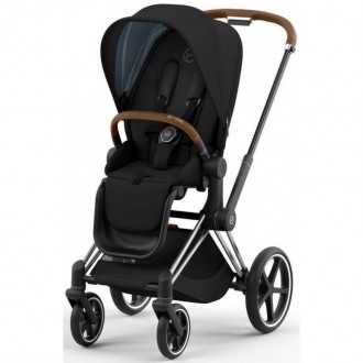 Коляска Cybex Priam 4,0 Onyx Black шасі Chrome Brown 2022р.. Киев. фото 1 Коляска Cybex Priam 4,0 Onyx Black шасі Chrome Brown 2022р.. Киев. фото 1
