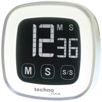 Обтічні форми та білий колір корпусу таймера Technoline KT400 Magnetic Touchscre. . фото 2