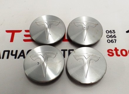 Колпачек центральный колесного диска (SILVER) Tesla model 3, X, S, REST 6005879-. . фото 2