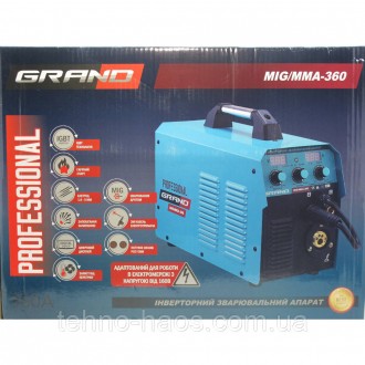 Зварювальний напівавтомат Grand MIG/MMA-360 — інверторний зварювальний апарат по. . фото 5