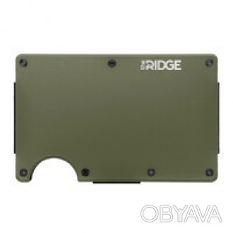 Кошелек Ridge Wallets Aluminum Matte Olive – минималистичный и вместительн. . фото 1