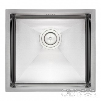 Кухонна мийка Qtap D4843 2.7/1.0 мм Satin (QTD484310) виготовлена з високоякісно. . фото 1