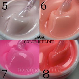 Saga Builder Gel Color - Новинка гелей для наращивания от Saga Professional
Гель. . фото 3