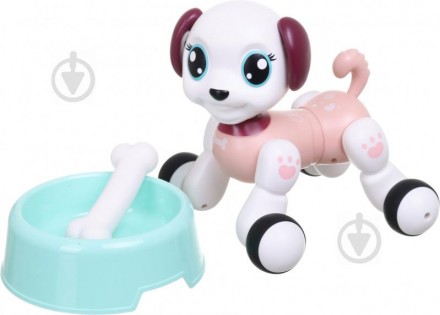 Игрушка детская собачка-робот на радиоуправлении 15см розовая Робот на колесах и. . фото 5