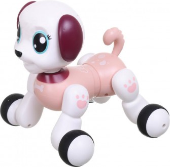 Игрушка детская собачка-робот на радиоуправлении 15см розовая Робот на колесах и. . фото 2